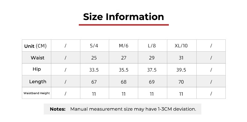 MDK608 - Tabela de tamanhos