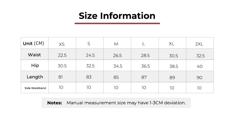 MKZ1027 - Tabela de tamanhos