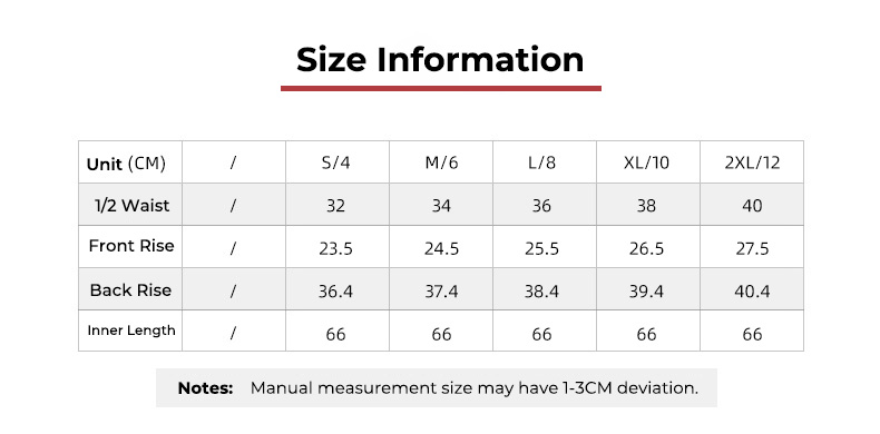MKZ686 - Size Chart