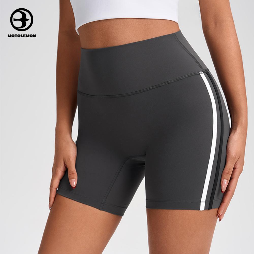 Side Stripe High-Waist Athletic Biker Shorts MDK1002GD