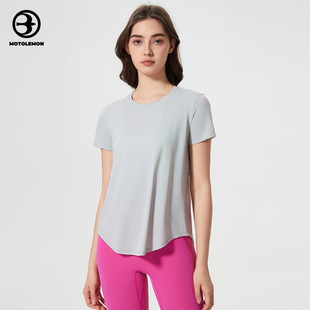 Split Back Short Sleeve T-shirt Mesh MDX25039D