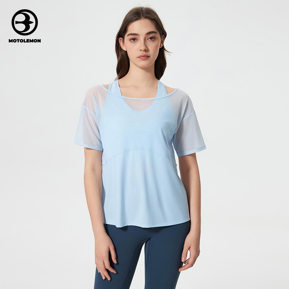 Back Cutout V-Neck Athletic Top MDX25040D