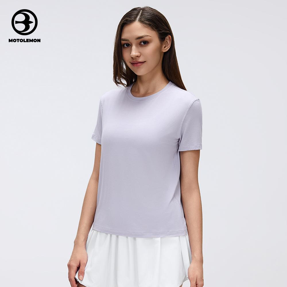 Smooth Cotton Crew Neck Short Sleeve T-shirt MDX26072D