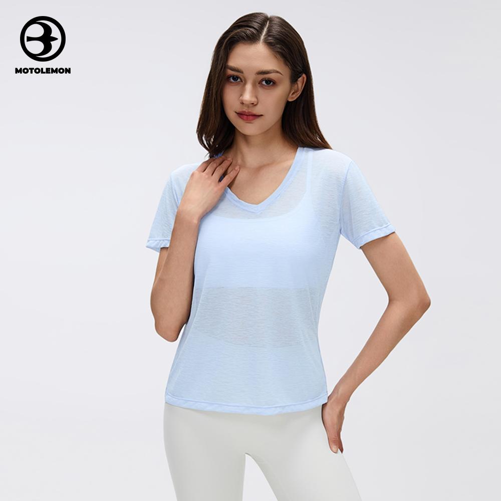 Cross-back Short Sleeve V-neck Top MDX26098D