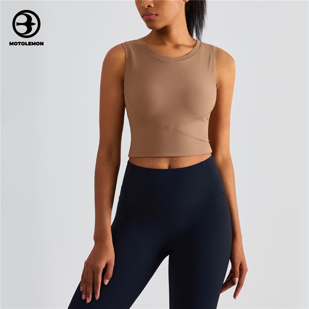 Ribbed Athletic Crop Tank Top Slim Fit MBX1506I