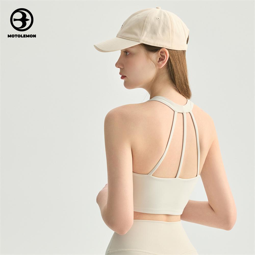 Strappy Backless Halter Sports Bra MBX62017I