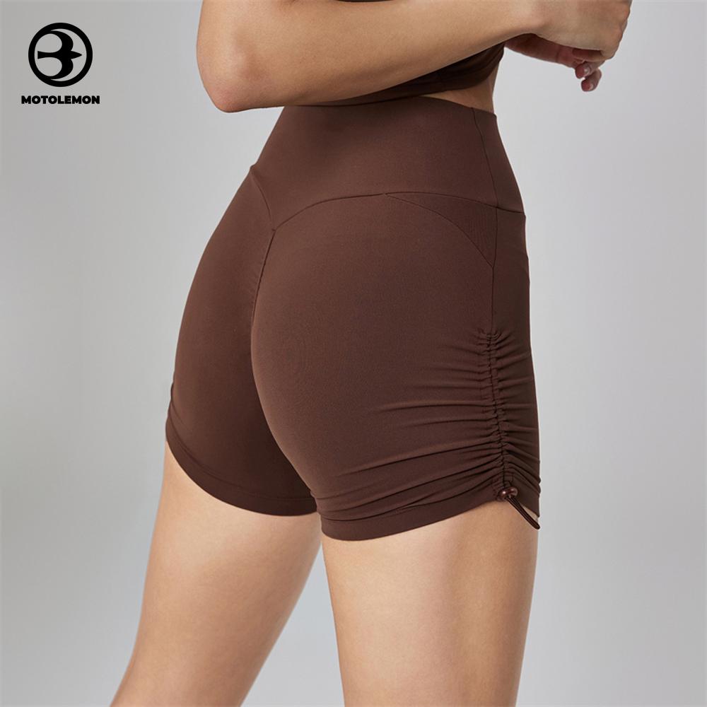 High-Waist Side Drawstring Athletic Shorts MDK41031I