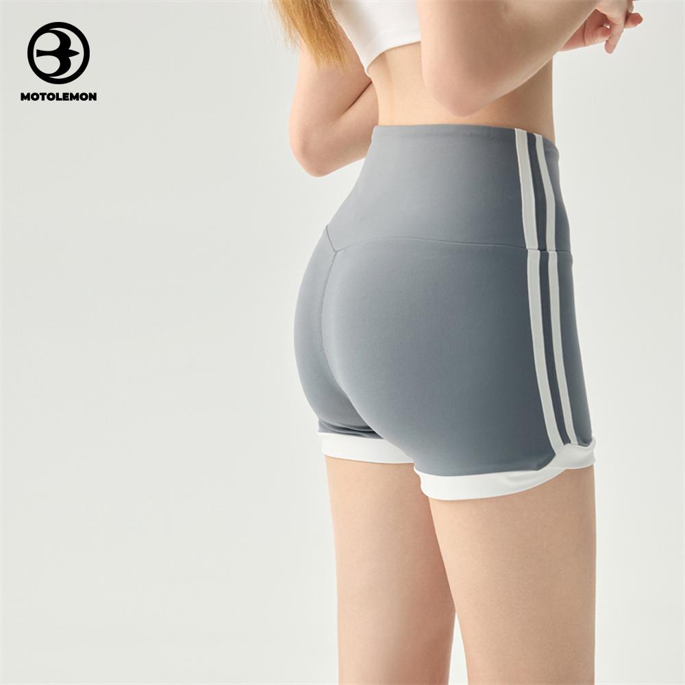 Color-Block Side Stripe Sports Shorts High-waisted MDK62006I