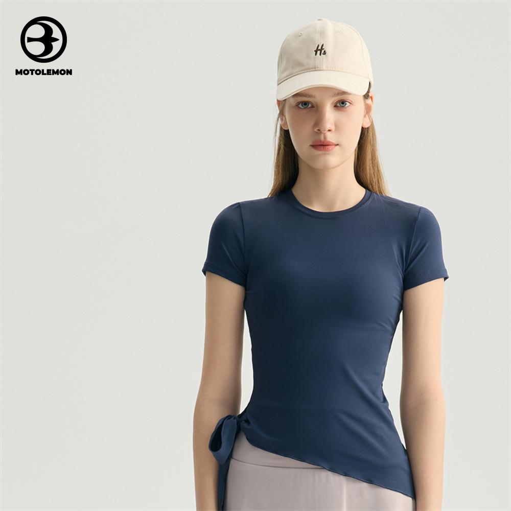 Asymmetrical Side Tie Athletic Top MDX62015I